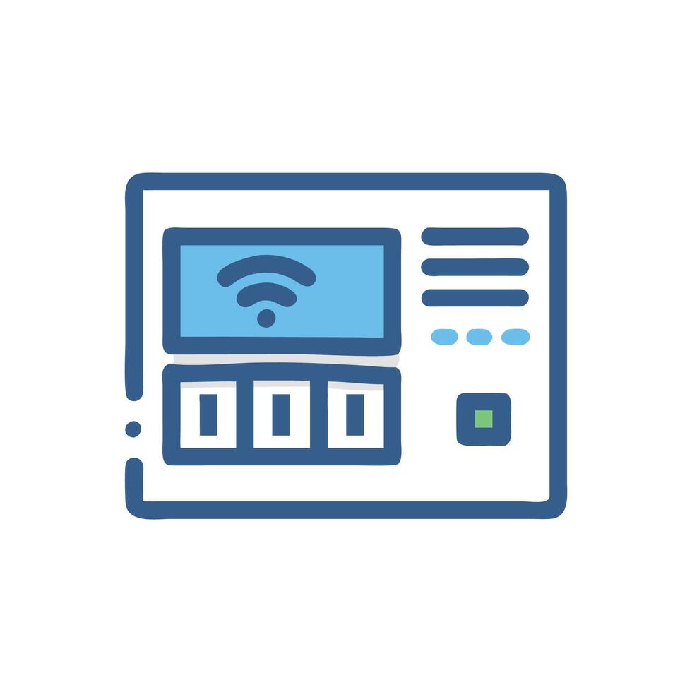 Creative Home Automation Panel Graphic vector