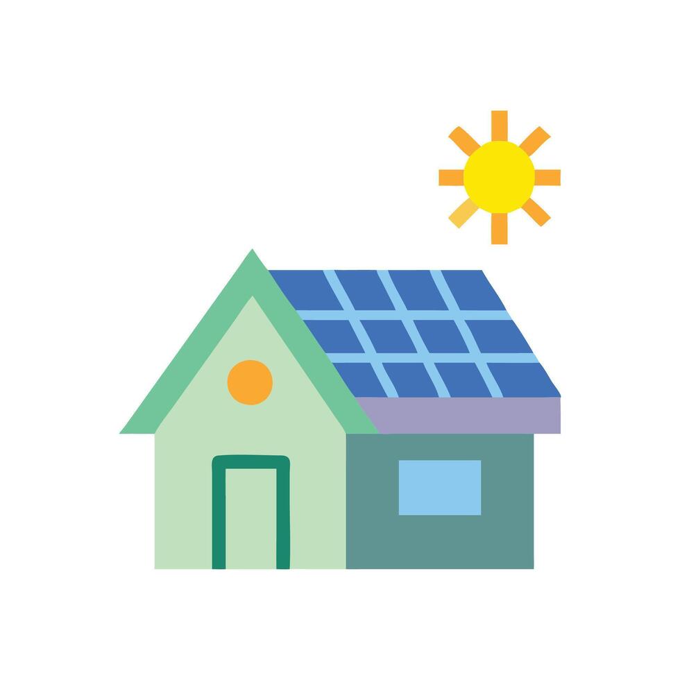Dynamic Home Solar Panel Illustration vector