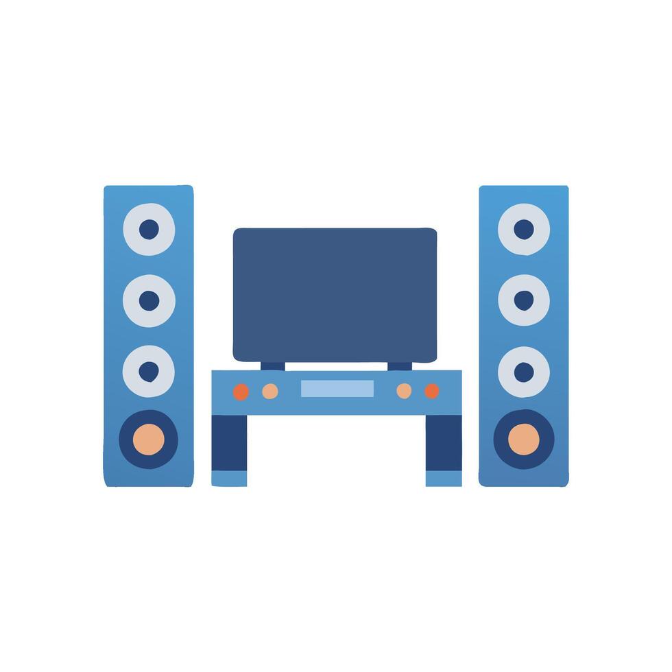 Dynamic Home Theater System Illustration vector