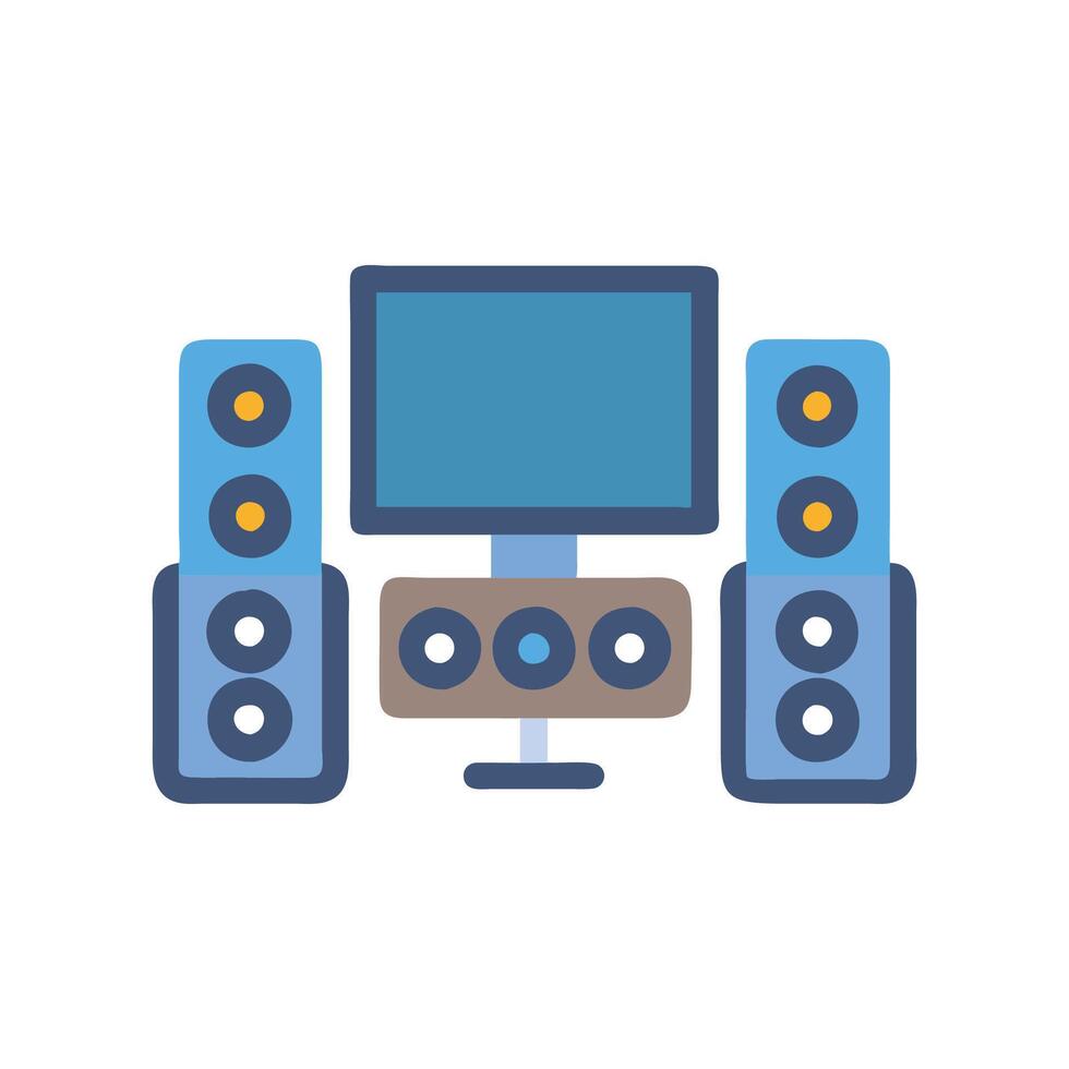 Innovative Home Theater System Concept vector