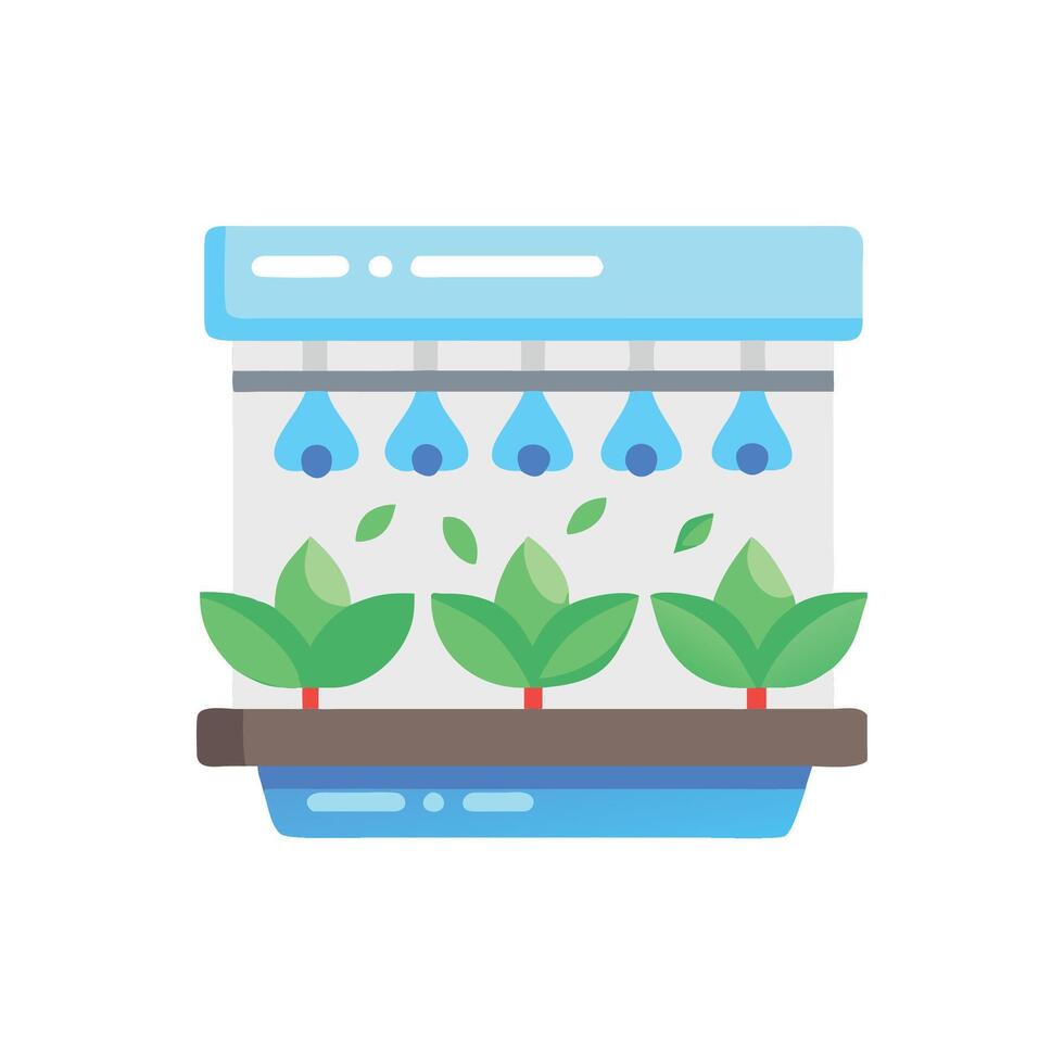 Creative Hydroponic System Graphic vector