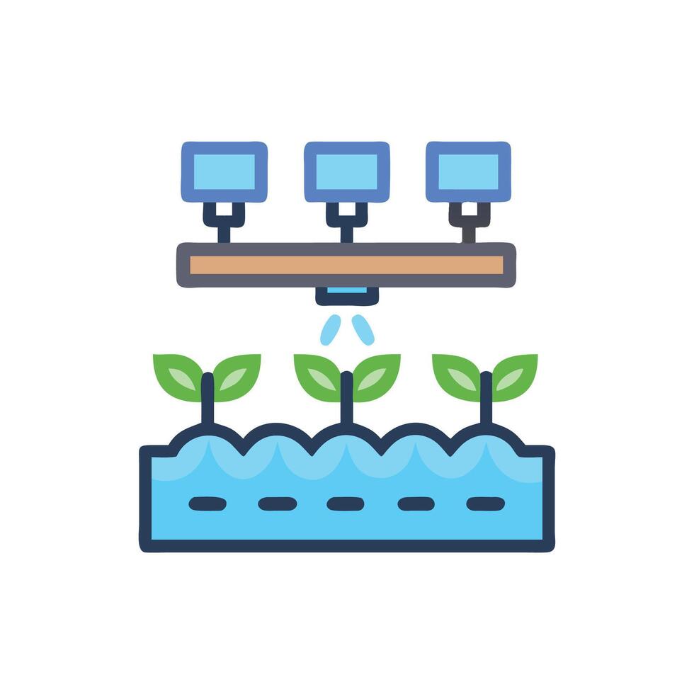 Functional Hydroponic System Design vector