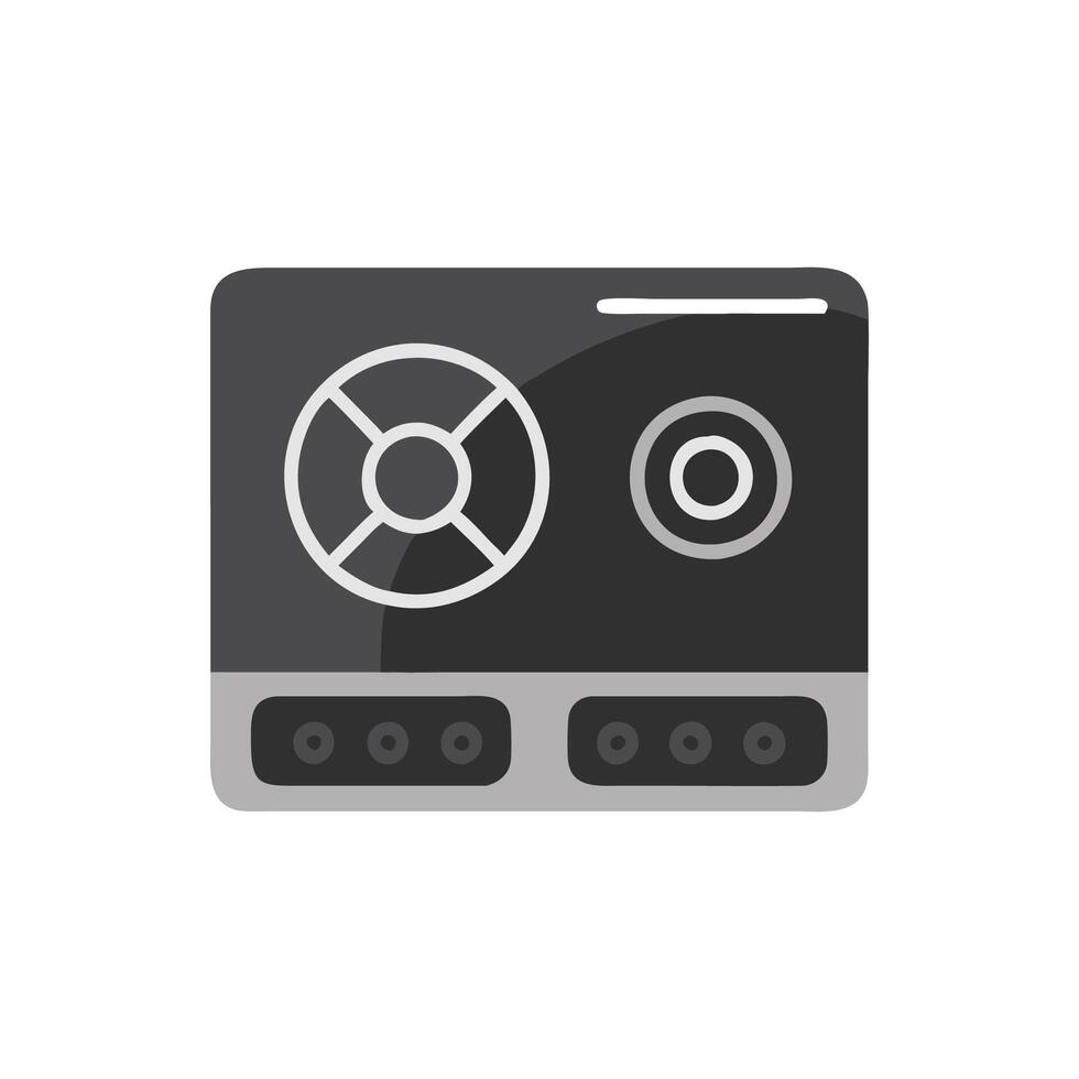 Dynamic Induction Cooktop Illustration vector
