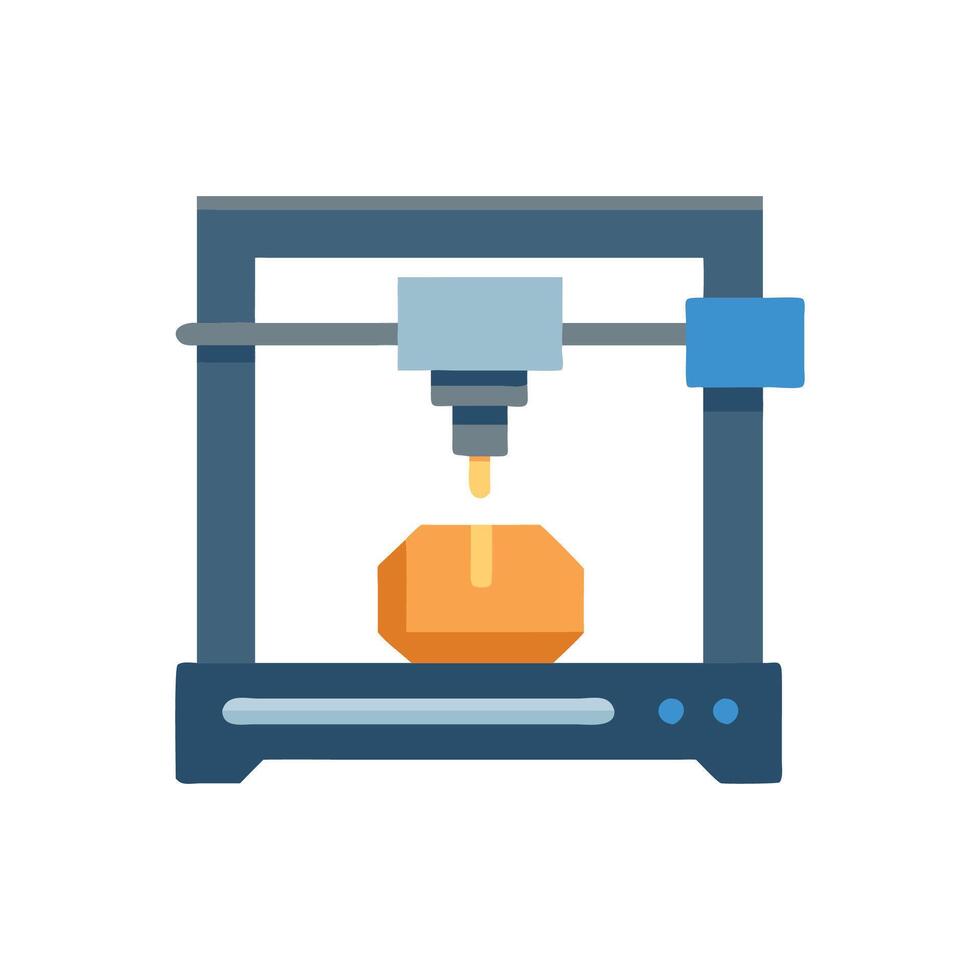 Advanced Industrial 3D Printer Design vector