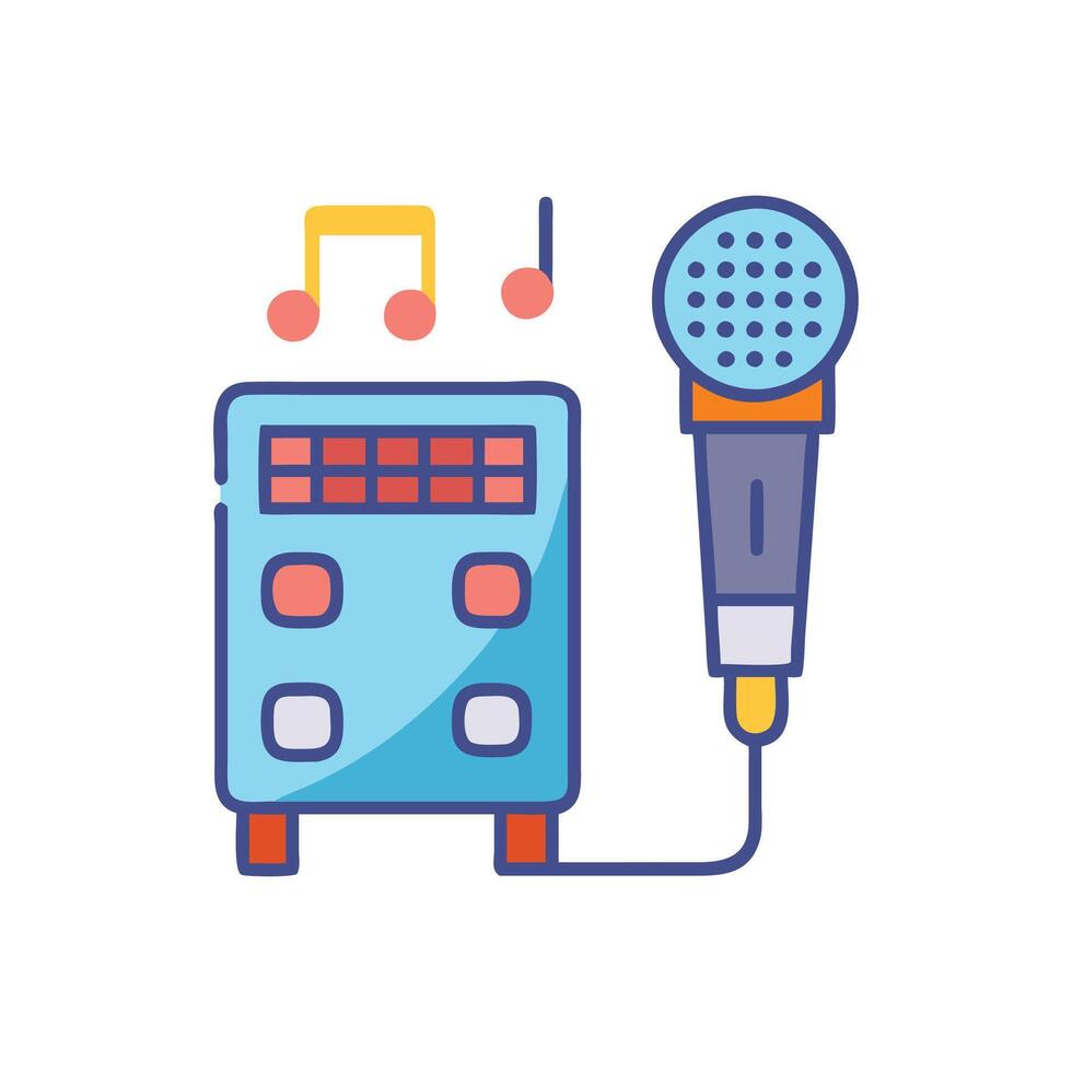 Karaoke Machine Icon for Fun Parties vector