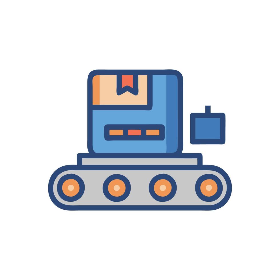 Efficient Logistics Robot Design vector