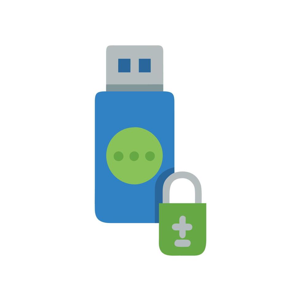 Creative PasswordProtected USB Graphic vector