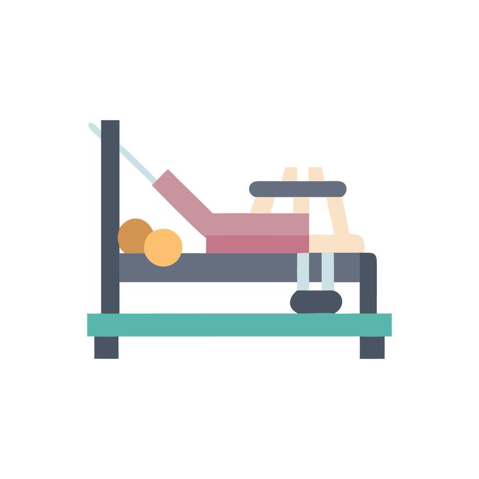 Dynamic Pilates Reformer Illustration vector