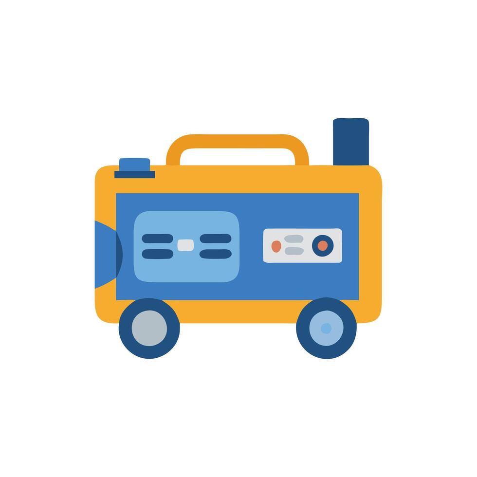 Portable Generator Icon for Power Supply vector
