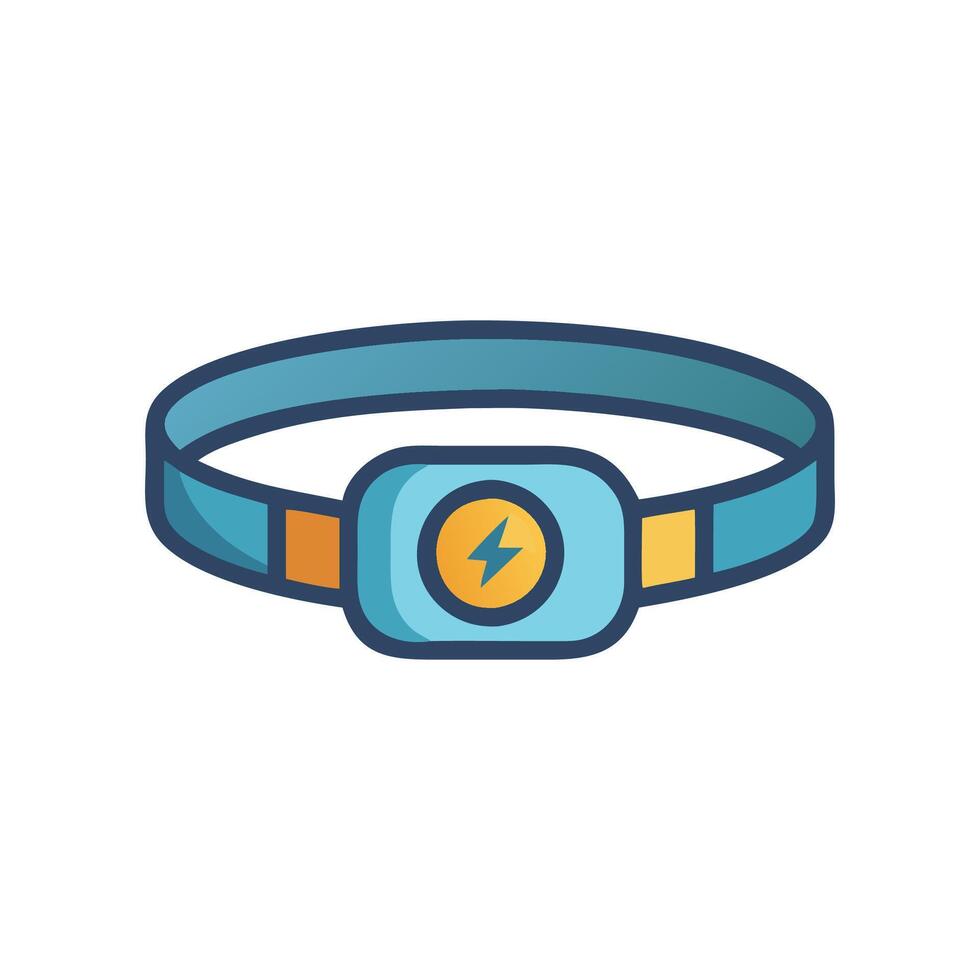 Innovative Rechargeable Headlamp Concept vector