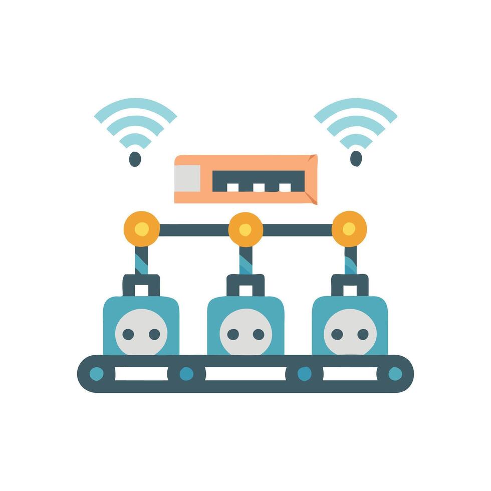 Efficient Smart Assembly Line Design vector