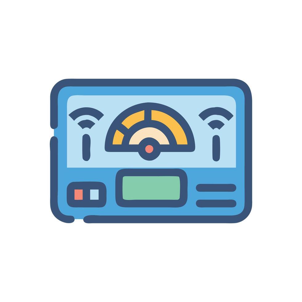 Dynamic Smart Car Dashboard Illustration vector