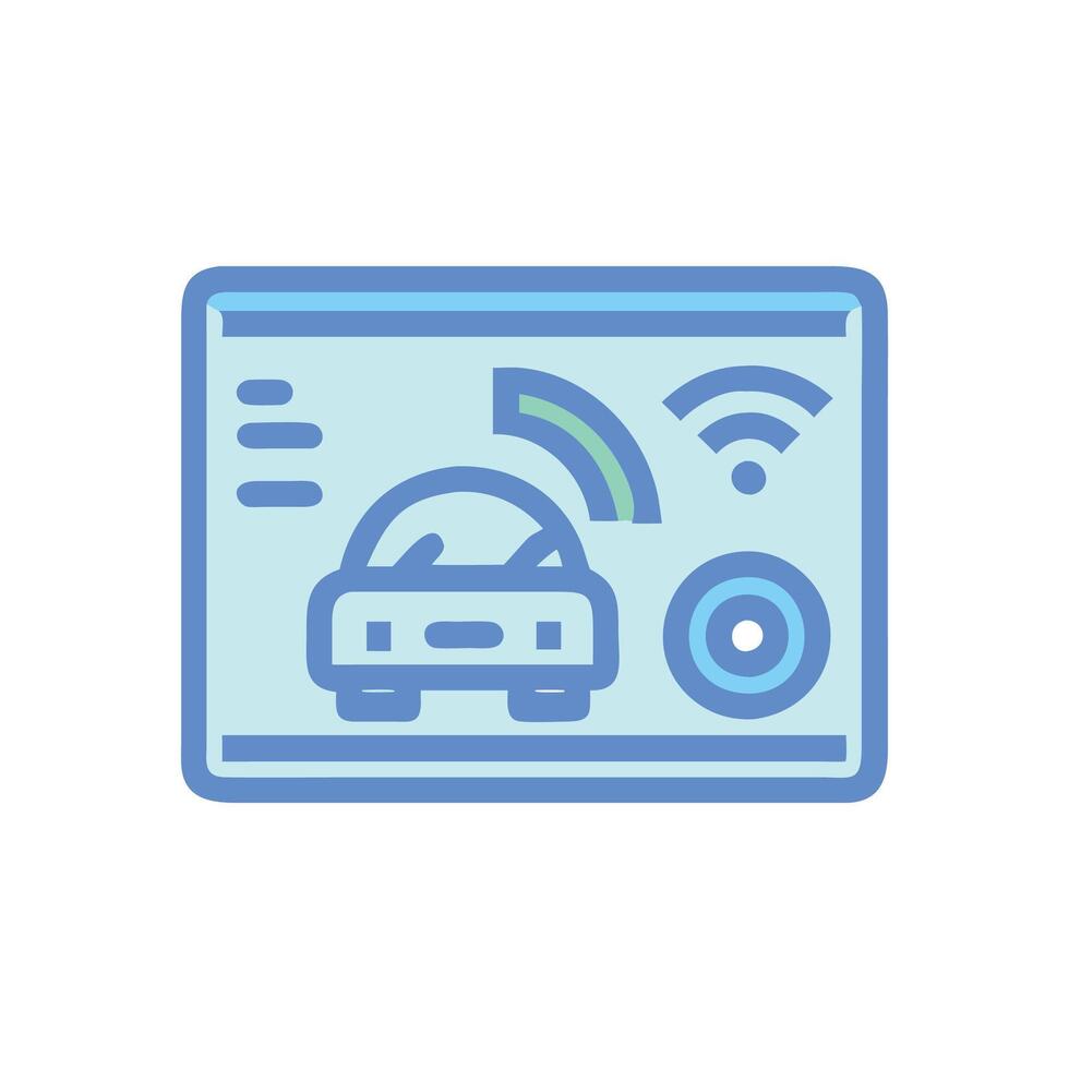 Innovative Smart Car Dashboard Design vector