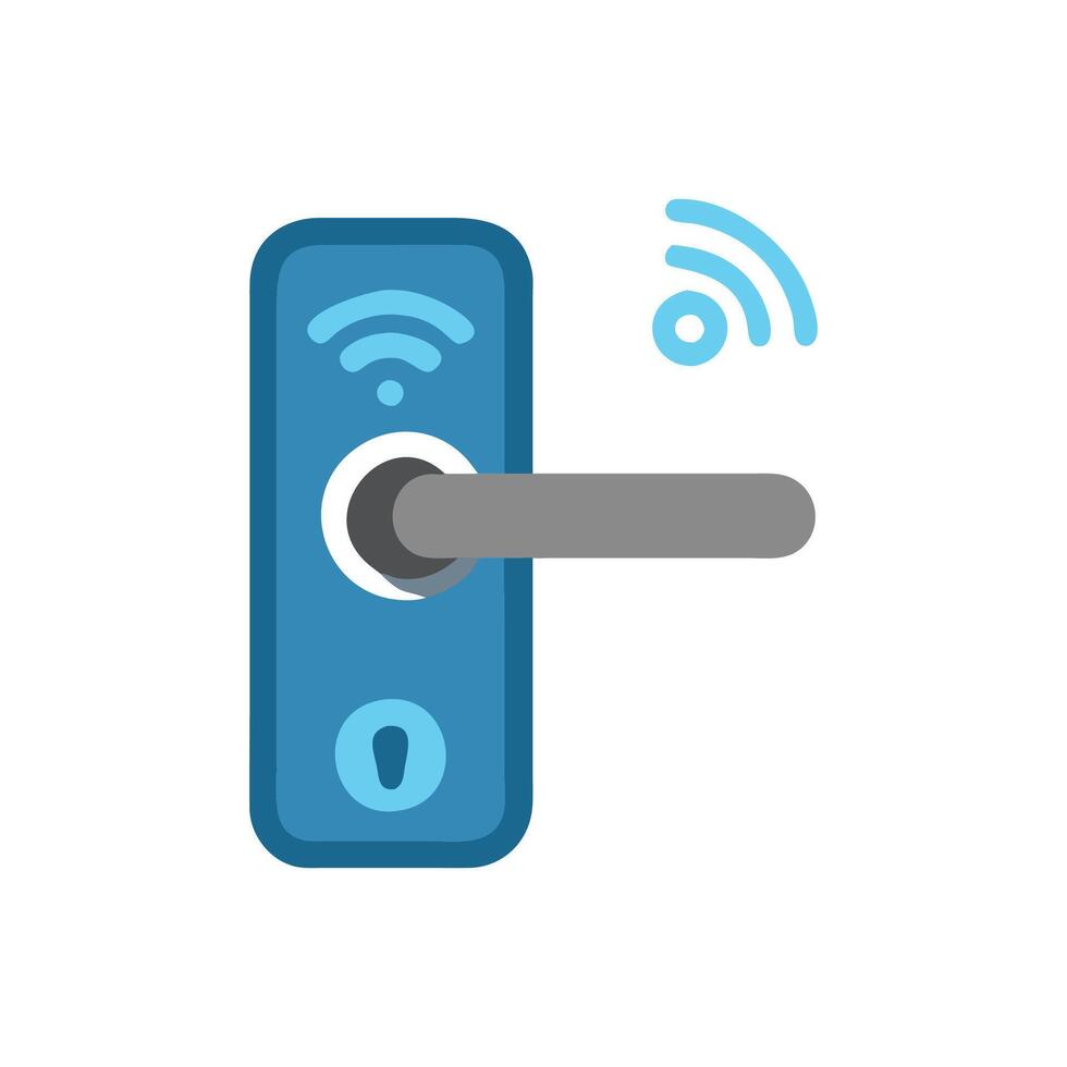 Creative Smart Door Handle Graphic vector