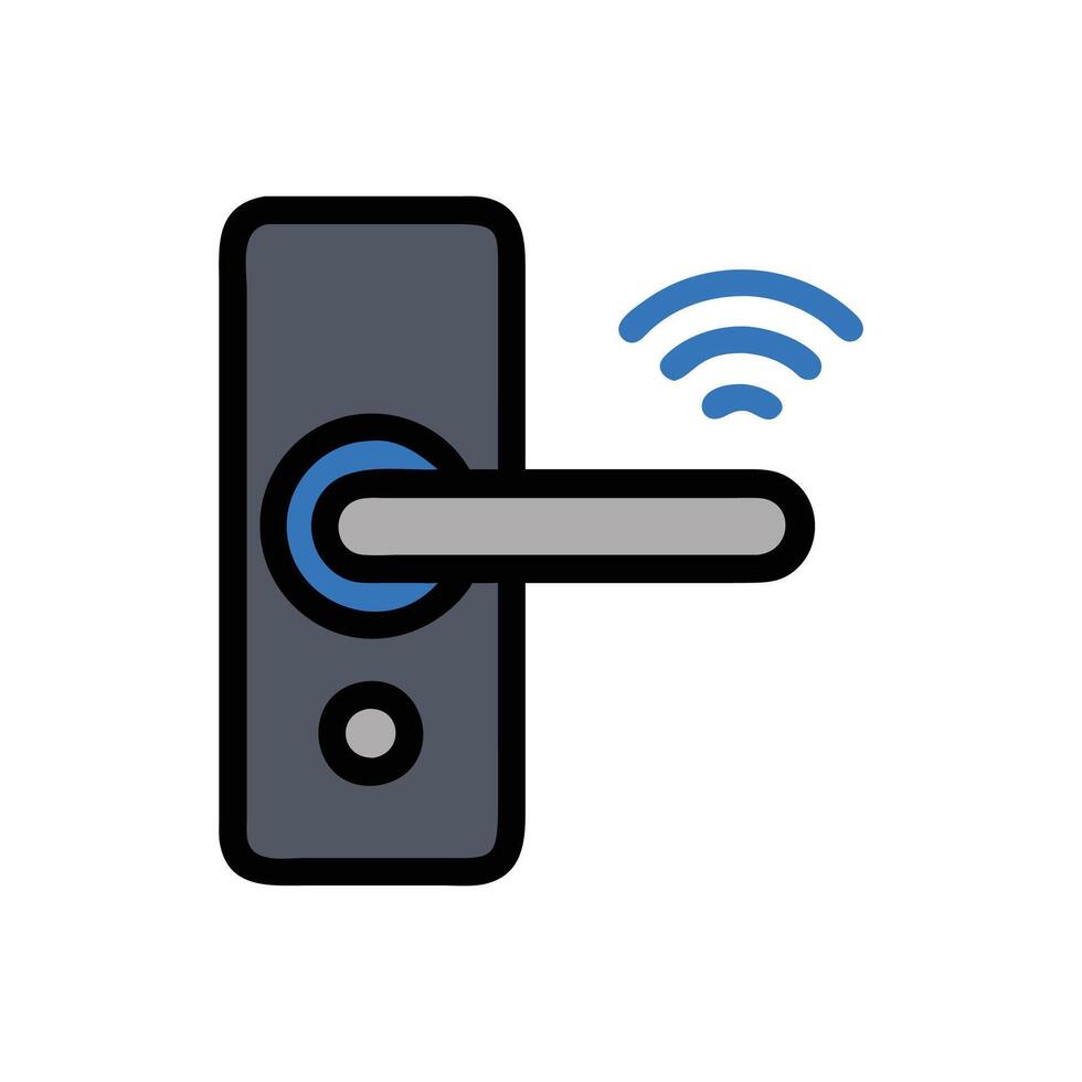 Dynamic Smart Door Handle Illustration vector