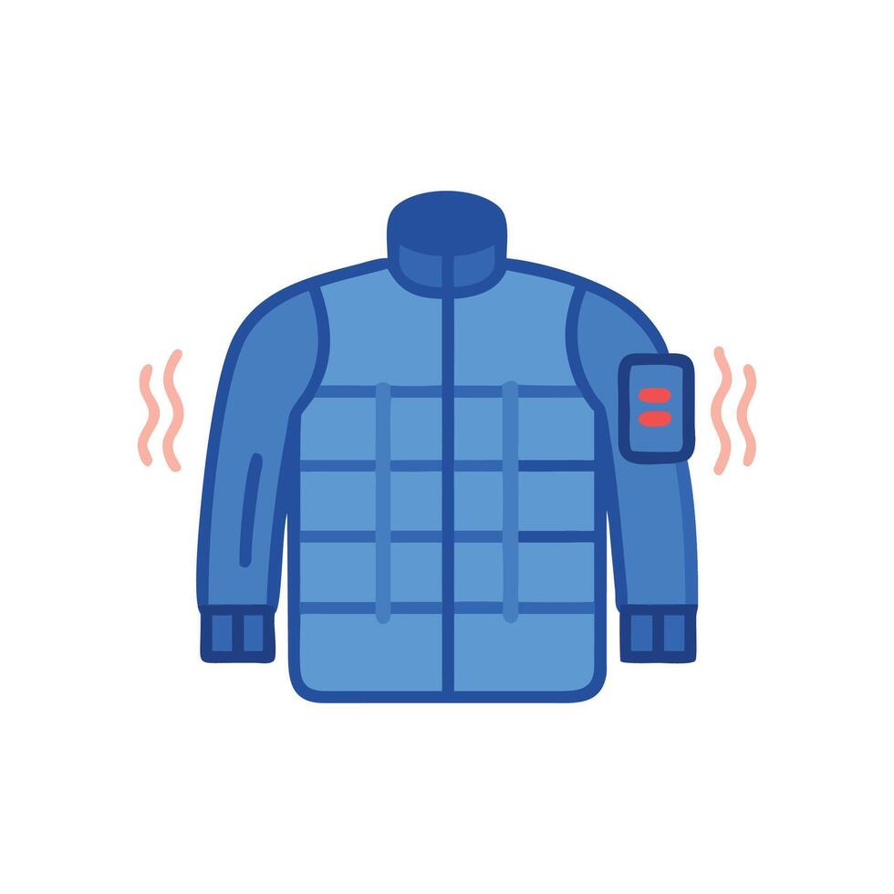 Innovative Smart Heated Jacket Design vector