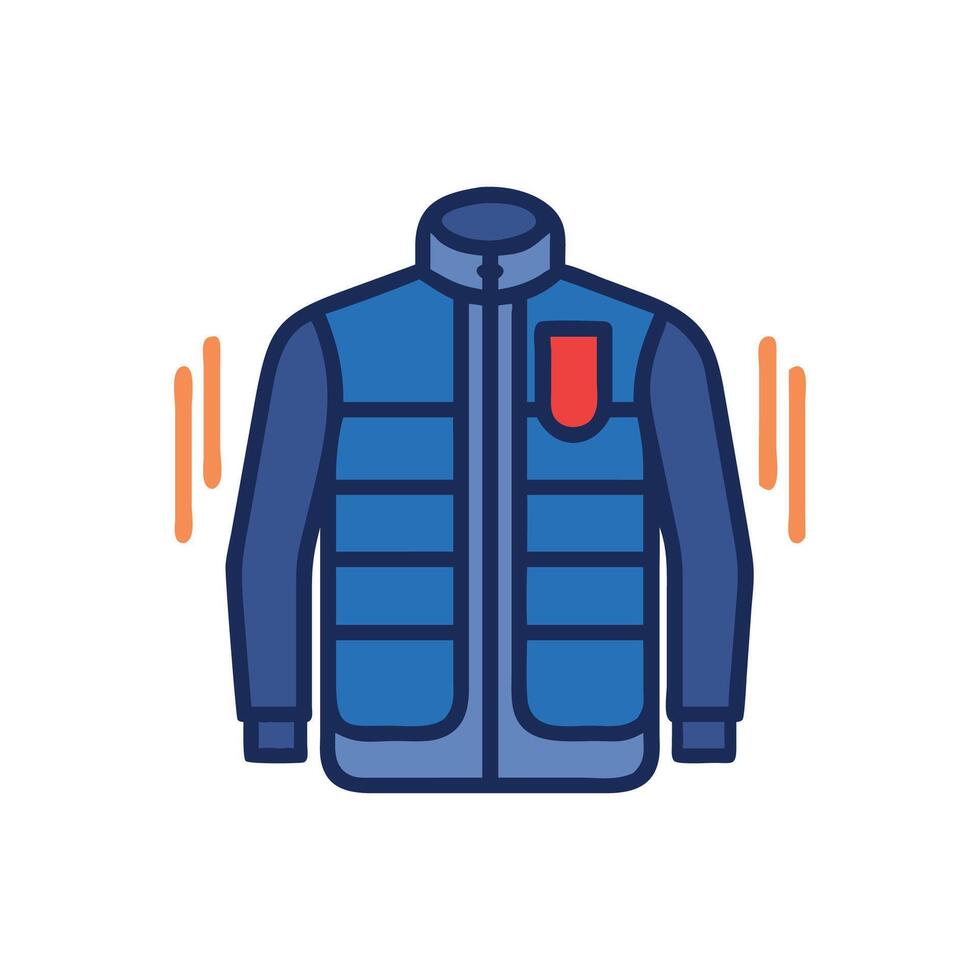 Creative Smart Heated Jacket Graphic vector