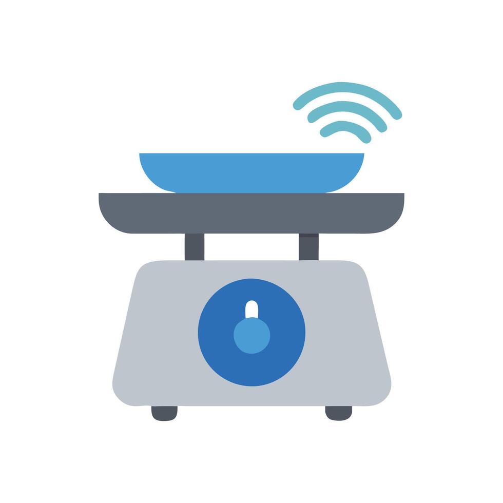 Dynamic Smart Kitchen Scale Illustration vector