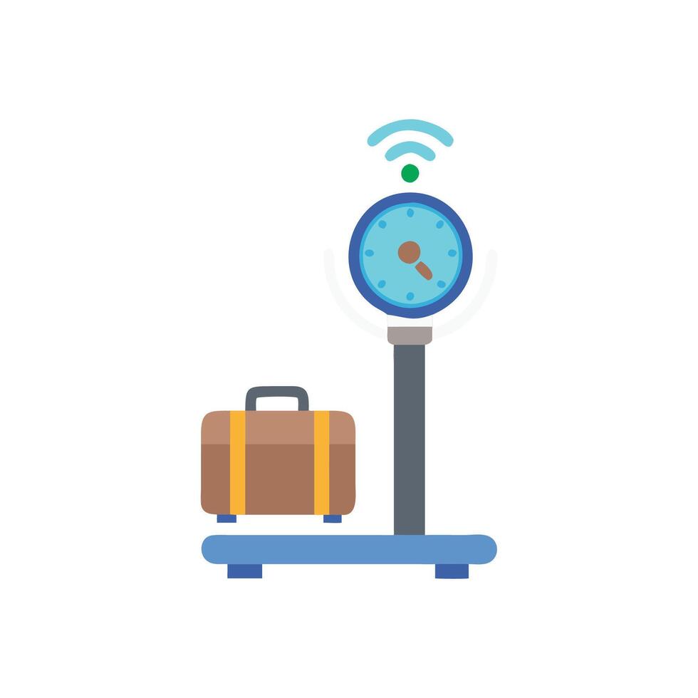 Innovative Smart Luggage Scale Concept vector