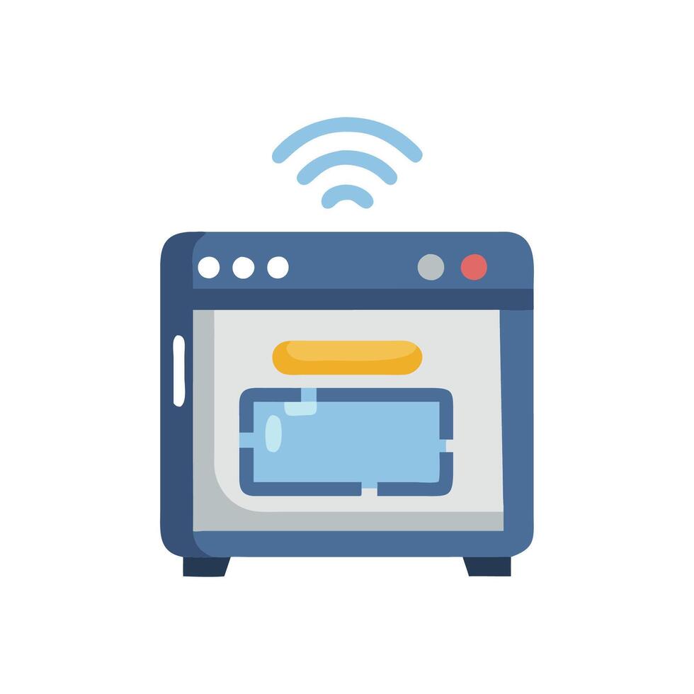 Dynamic Smart Oven Illustration vector