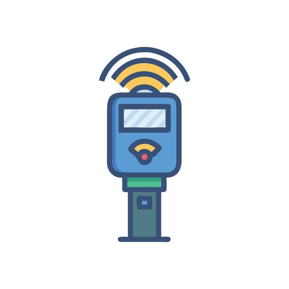 Dynamic Smart Parking Meter Illustration vector