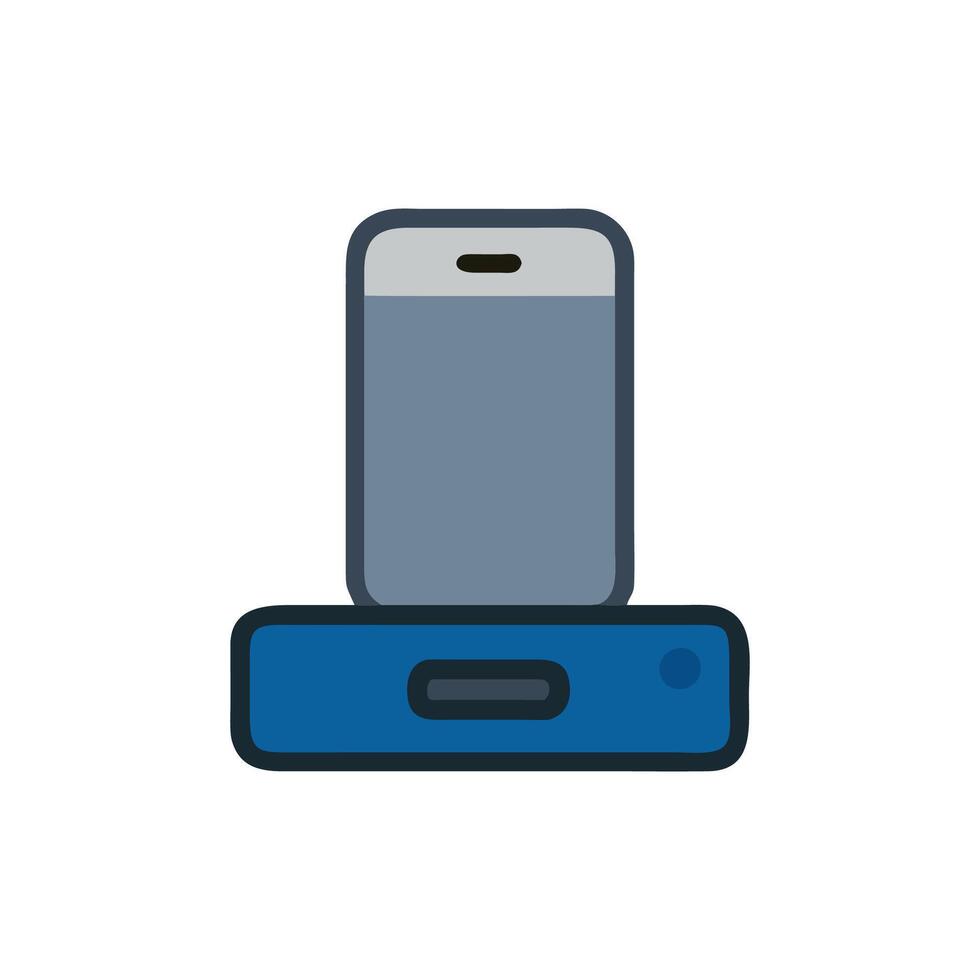 Compact Smartphone Dock for Organized Charging vector