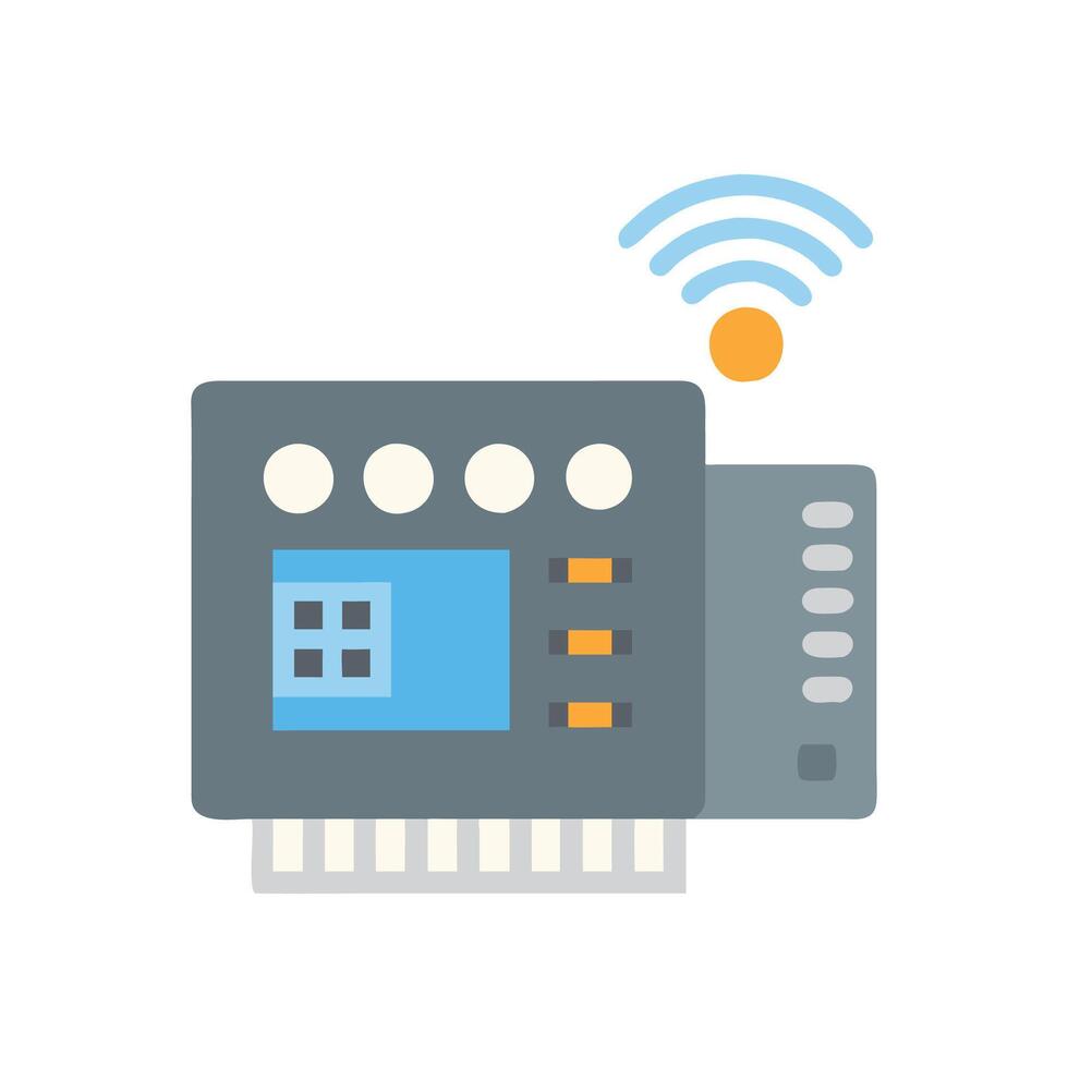 Dynamic Smart PLC Controller Illustration vector