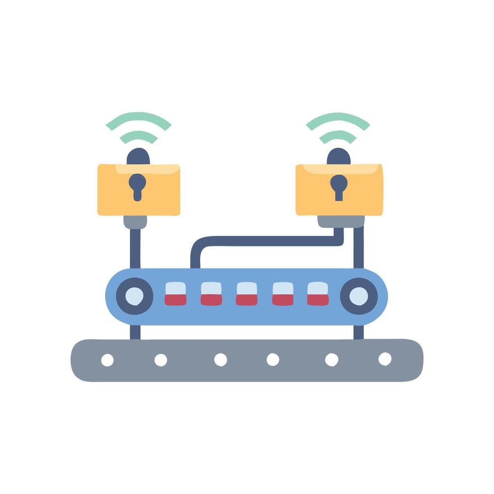Creative Smart Production Line Graphic vector
