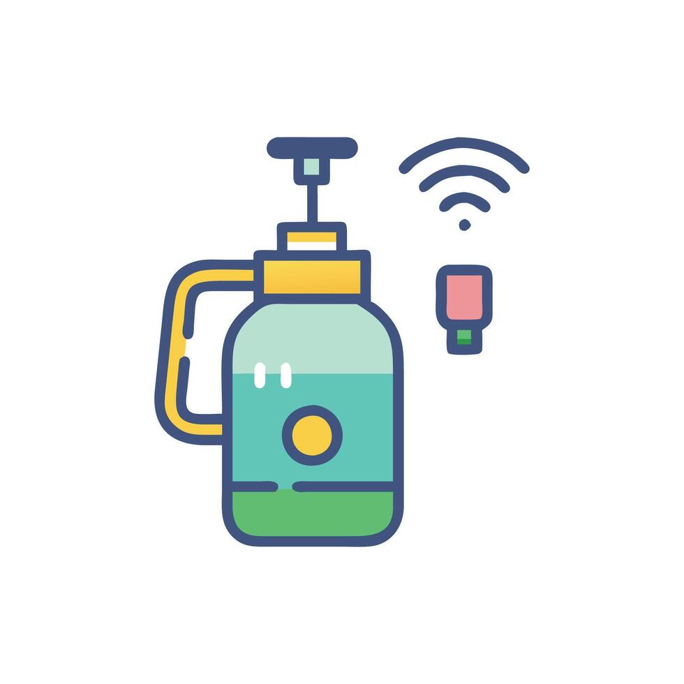 Automated Smart Sprayer for Precision Watering vector