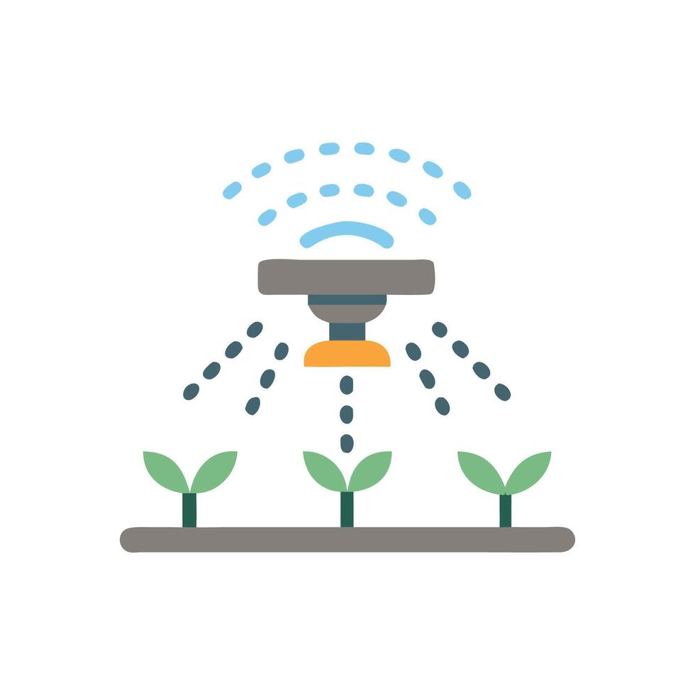 Intelligent Smart Sprinkler for Optimal Garden Care vector