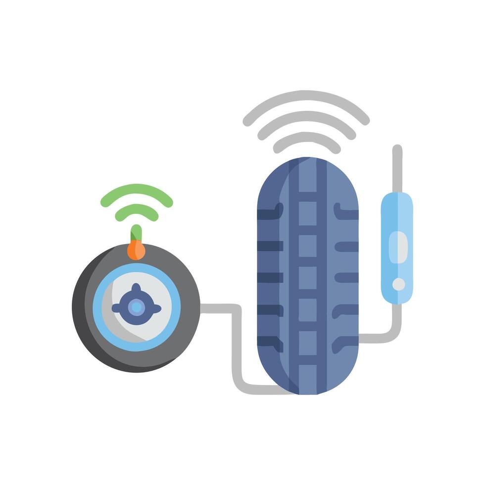 Advanced Tire Pressure Monitor for Vehicle Safety vector