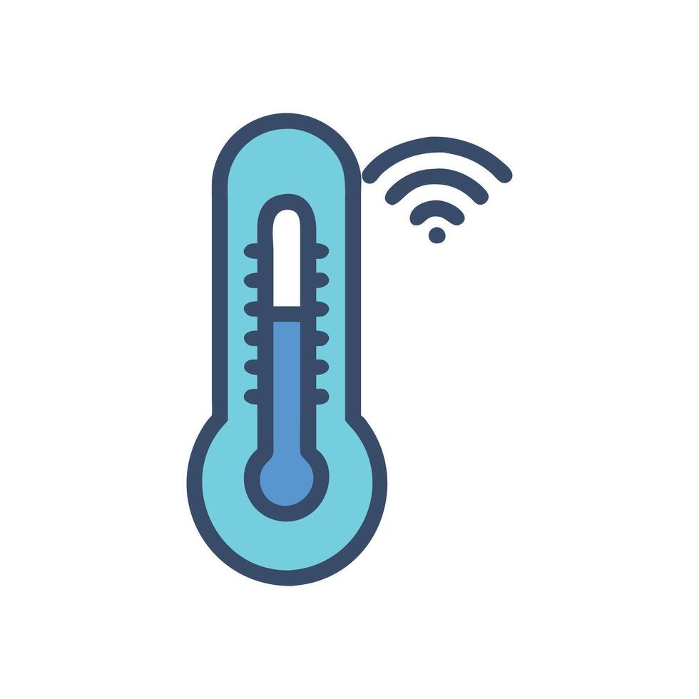 Efficient Smart Thermometer for Health Monitoring vector