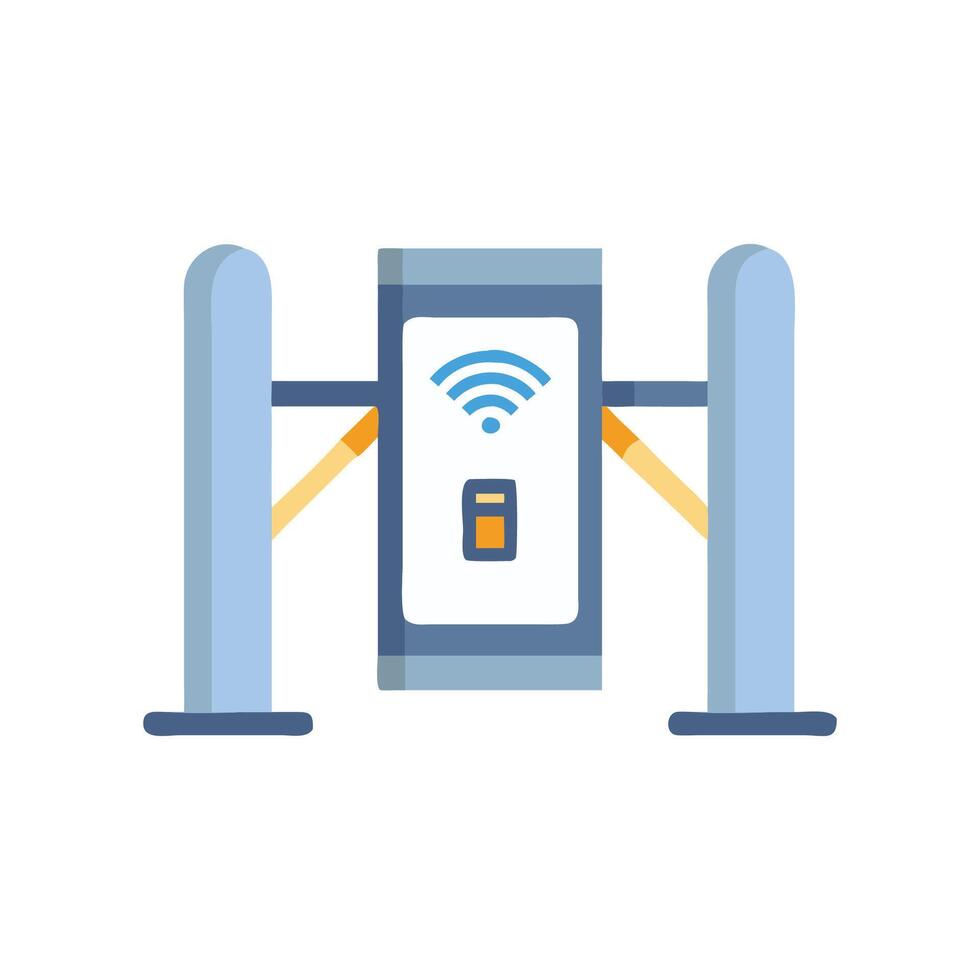 Convenient Smart Turnstile for Crowd Control vector