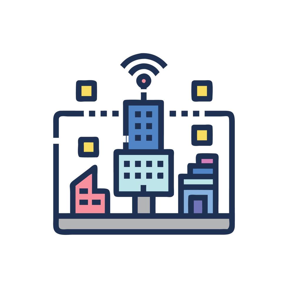 Comprehensive Smart Urban Planning System for Future Cities vector