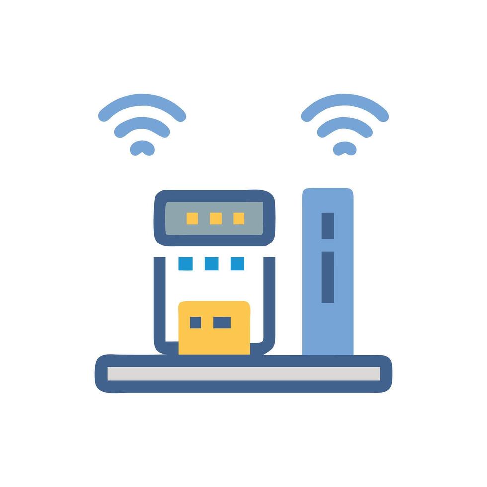 Modern Smart Warehouse Scanner for Effective Operations vector
