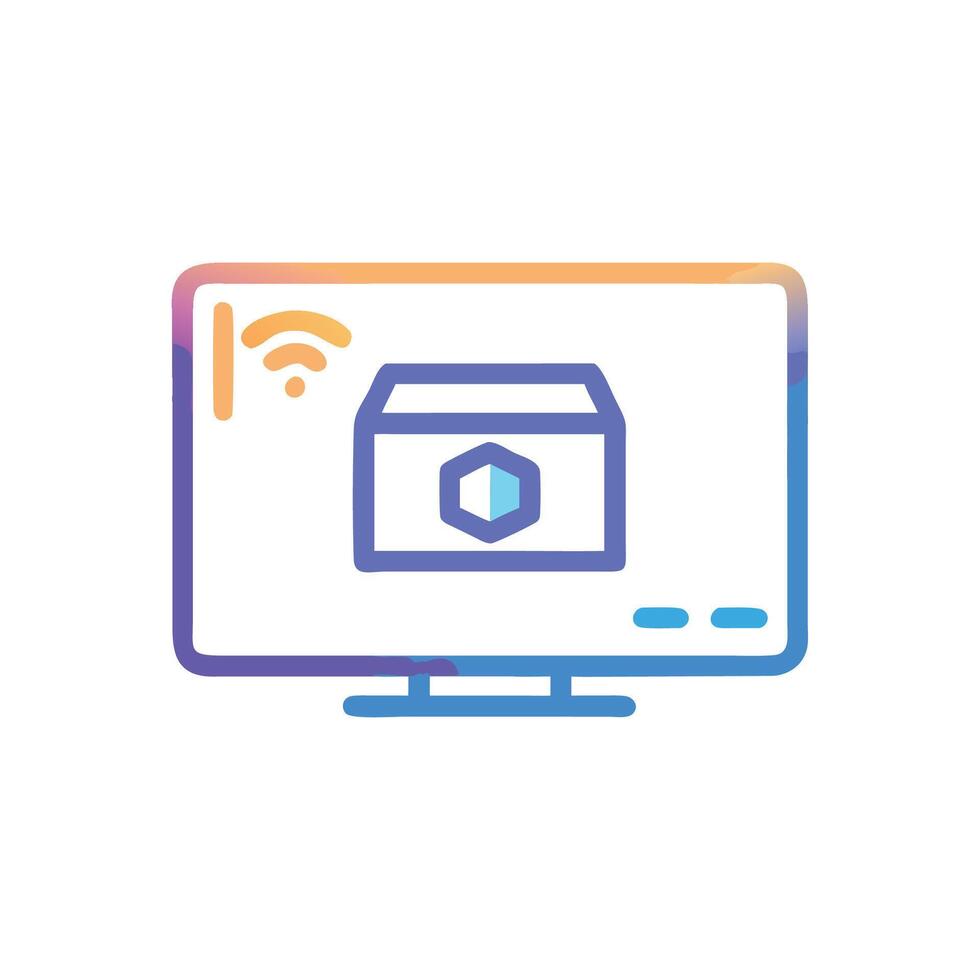 Creative Streaming Box Graphic vector