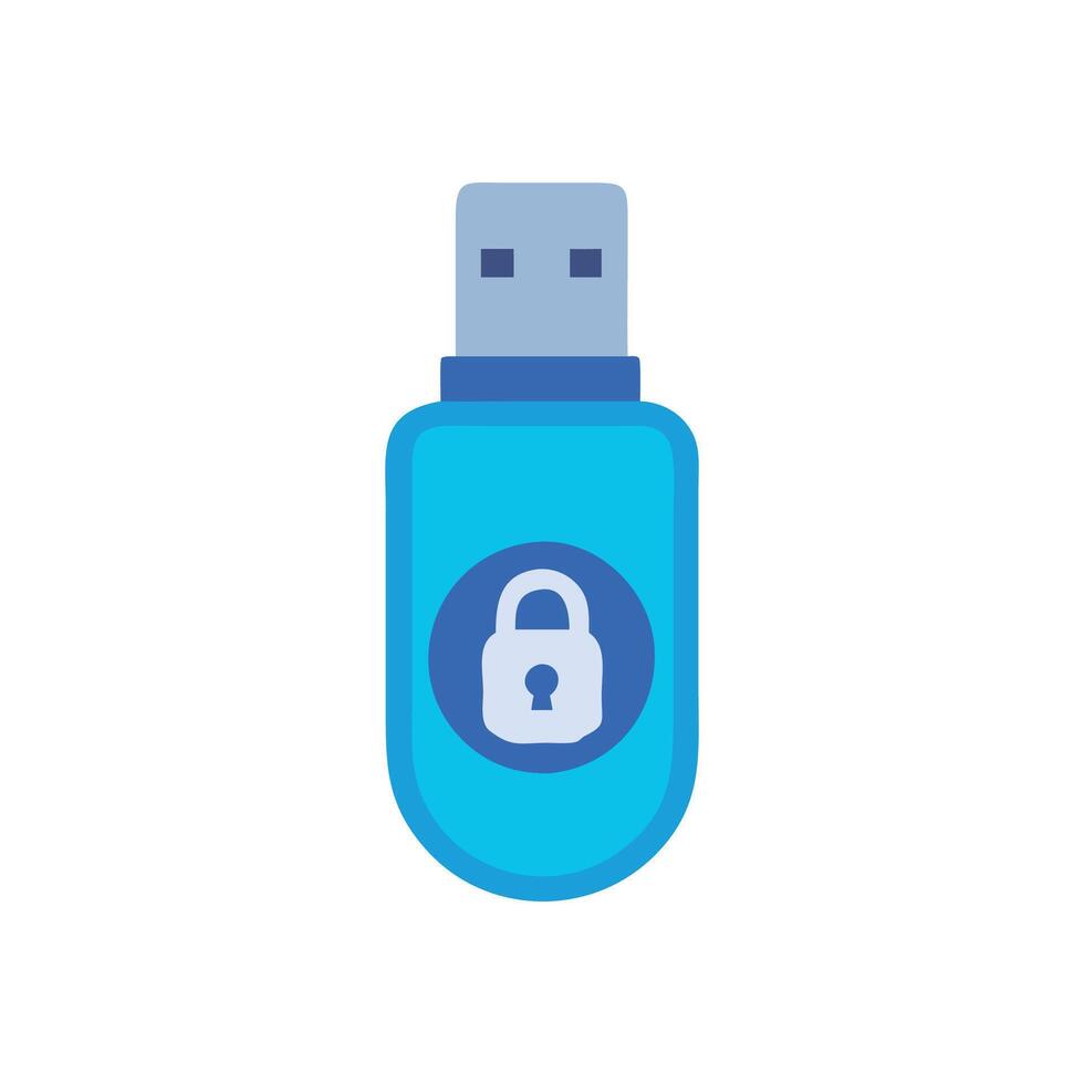 USB Encryption Device Icon for Security vector