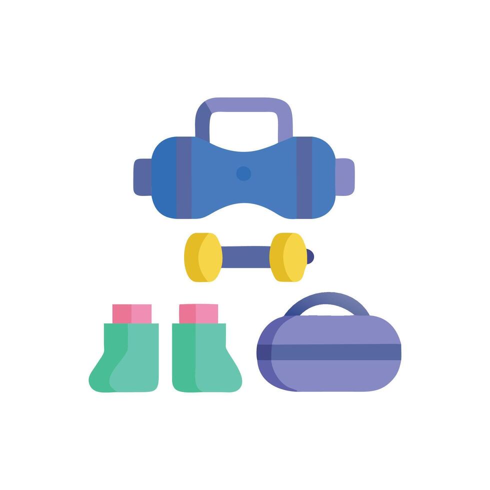 Stylish VR Fitness Gear Icon for Training vector