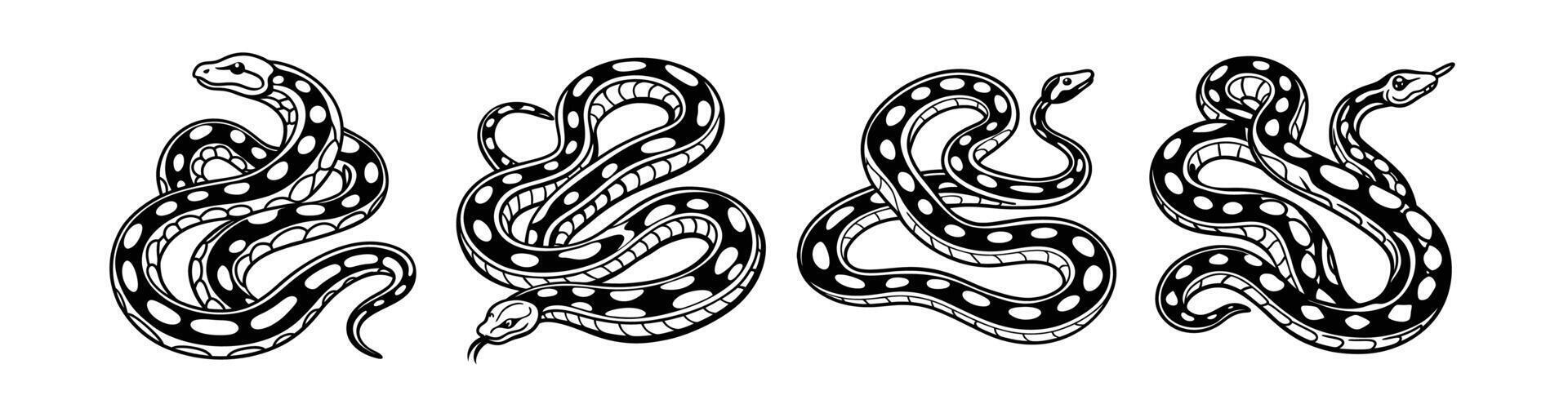 Collection of Burmese Python Fun Linocut Arts Page 57247045 Vector Art ...