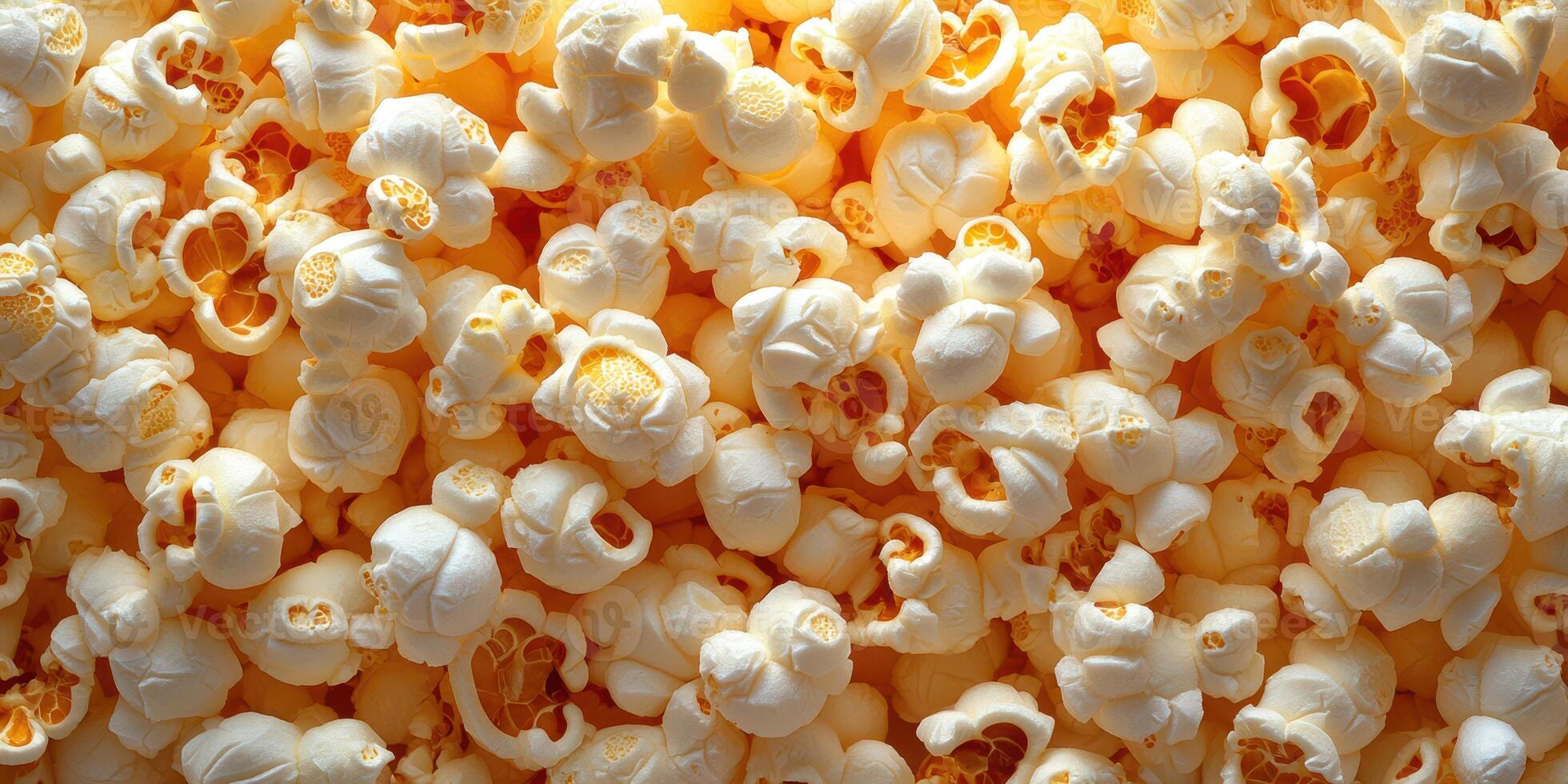 Popcorn kernels prepared and ready to serve for movie nights, celebrations, or casual snacking at home photo