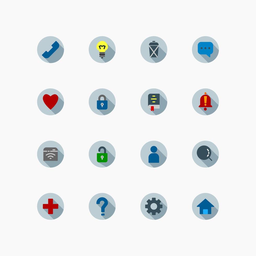 Design Illustration graphic of essential set icon with flat style. Suitable for UI, mobile design, web design, etc. vector
