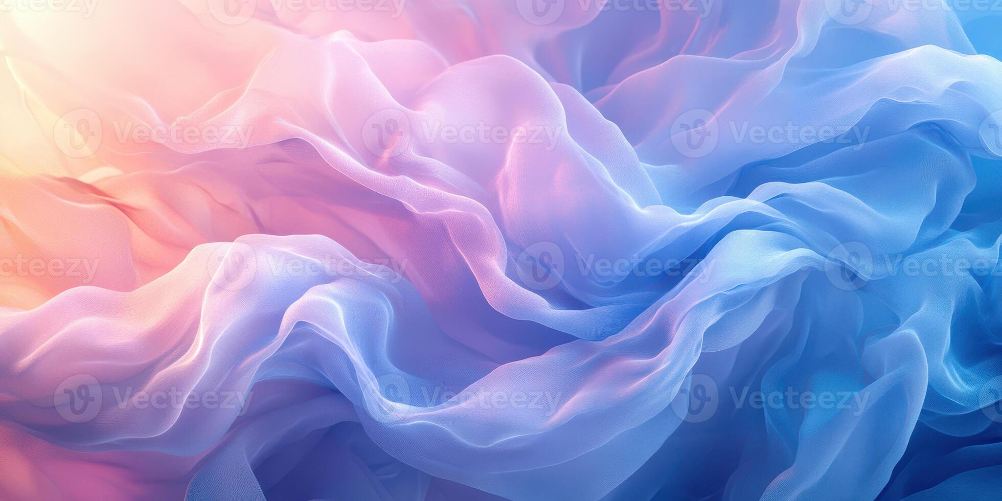 Soft waves of pastel colors blend beautifully in an abstract digital artwork showcasing gentle movement and flow photo