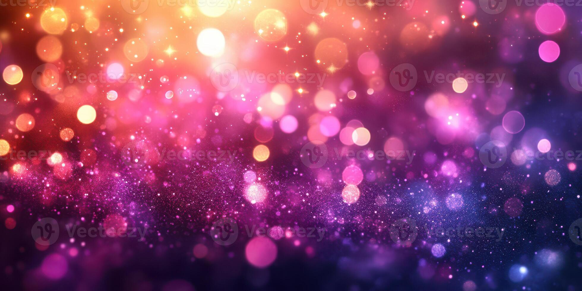 Colorful bokeh lights creating a vibrant and magical atmosphere at a nighttime celebration photo