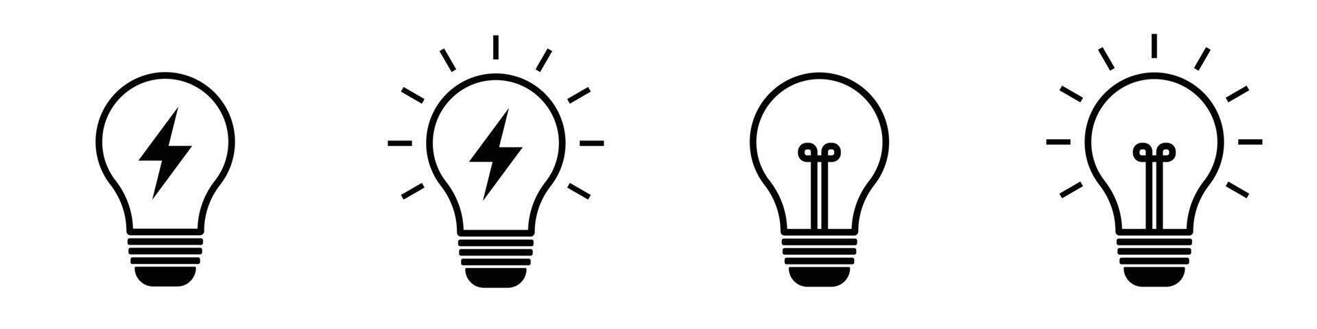 Light bulb icon set, illustration vector