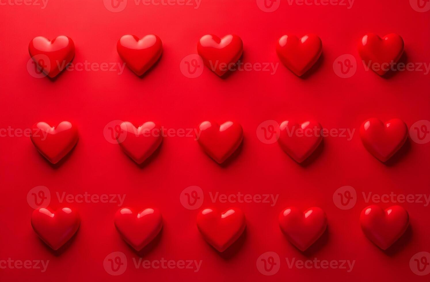 Valentine's Day Card with nice Heart Patterns red background photo