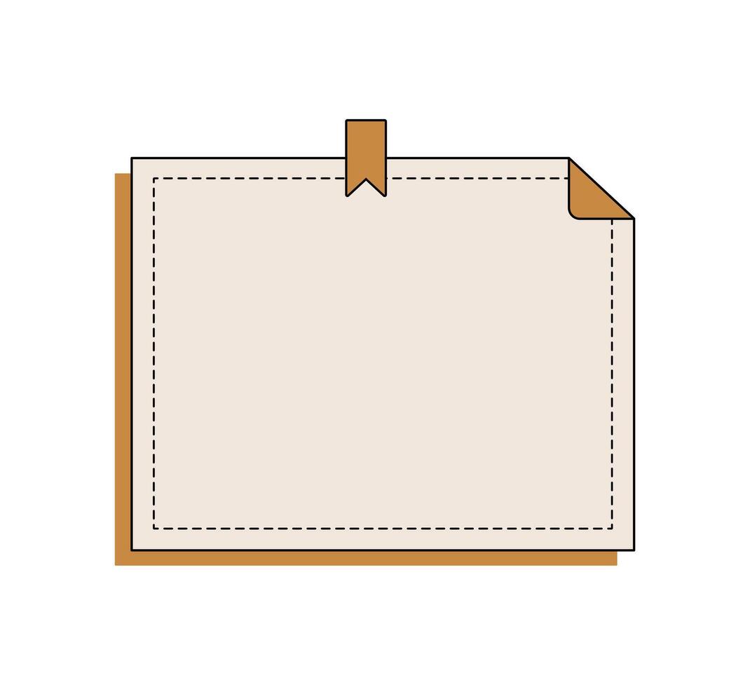 Set of Notepad Pages with Folded Corners and Tabs vector