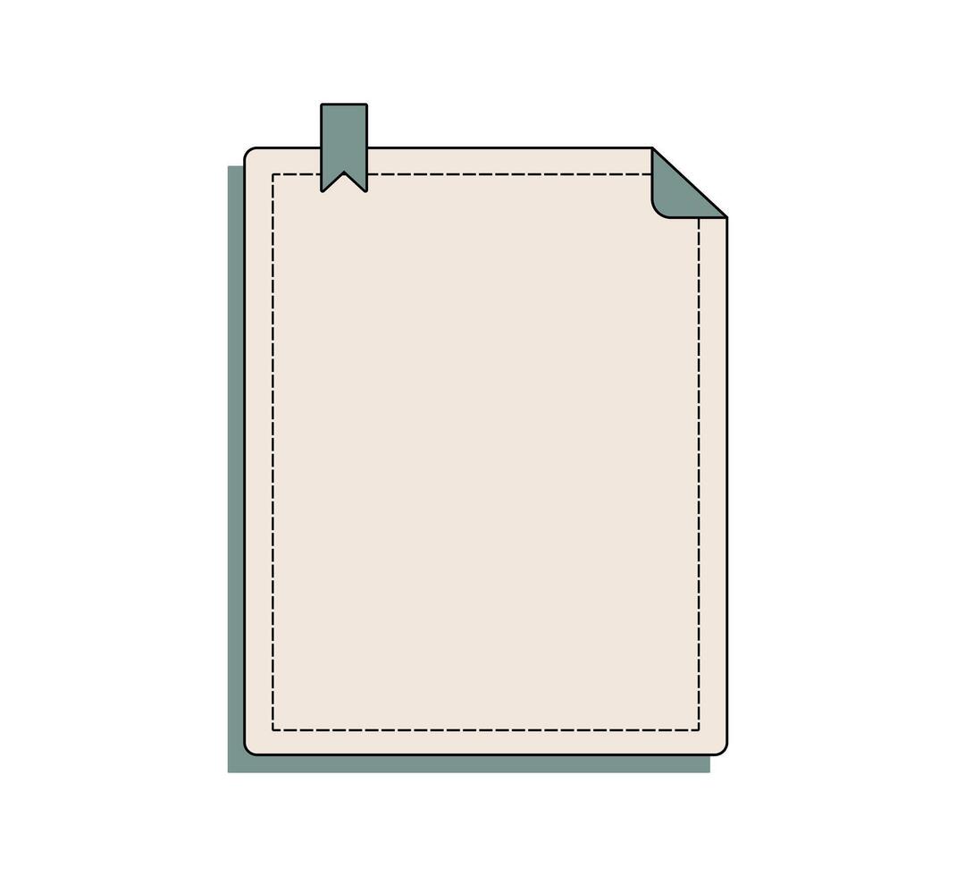 Retro Paper Memo Templates with Decorative Tabs vector