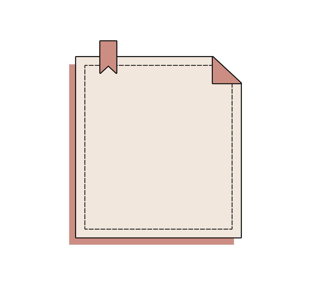 Minimalist Memo Paper Set with Folded Corners vector