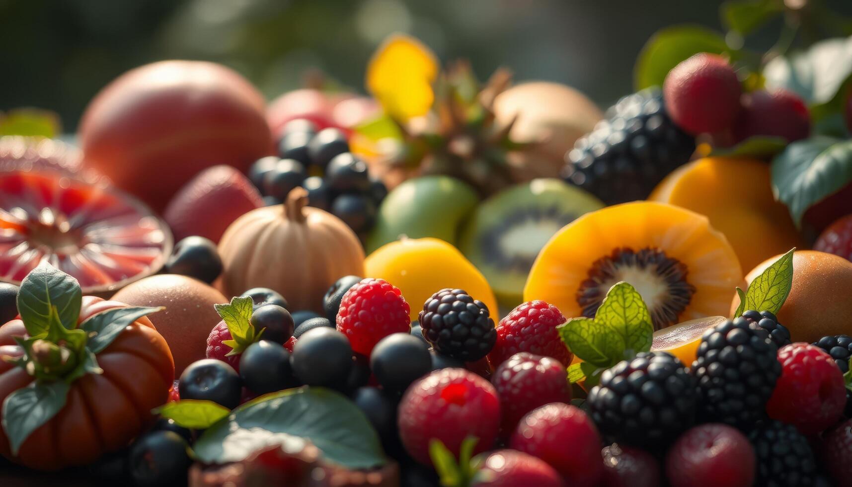 Assorted Fresh Fruits Display photo