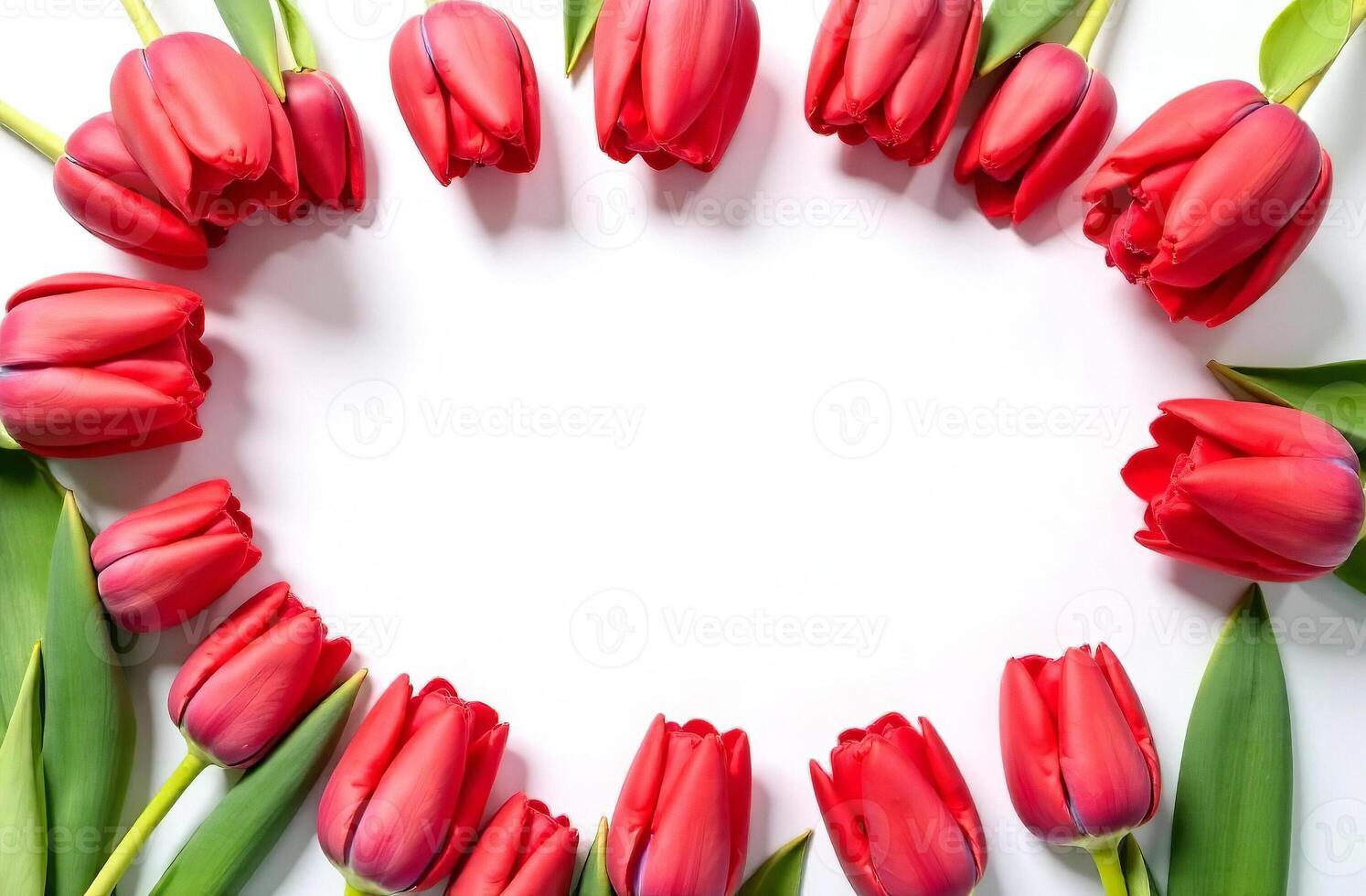 Postcard copyspace lovely for text white background with flowers March 8 photo